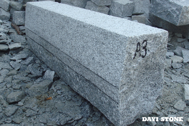 German Kerbstone A3 Top and front edge fine picked others natural split 90~110x18x30cm - Dayi Stone